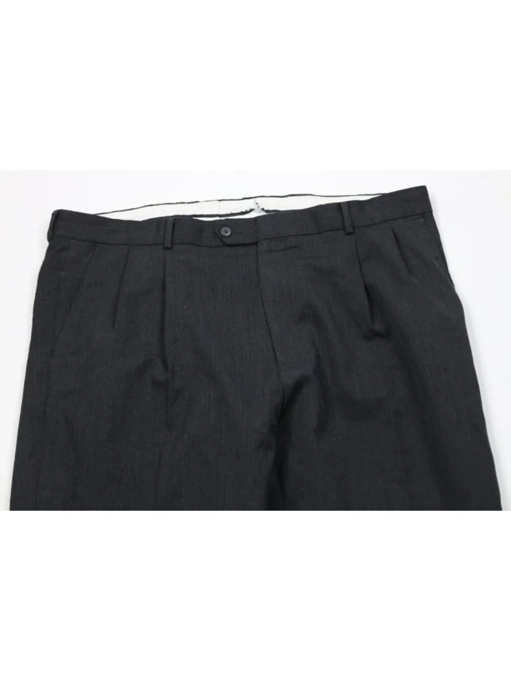 Vintage 90s Streetwear Mens 40x28 Wool Blend Knit Wide Leg Chino Pants Gray